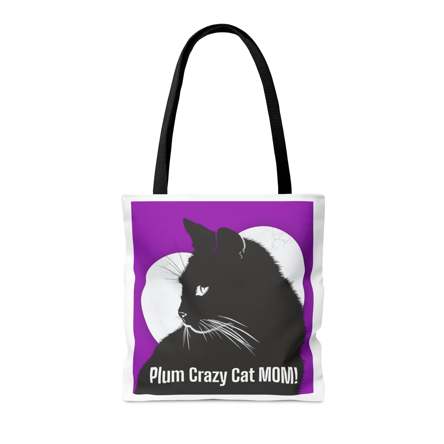 Plum Crazy CAT MOM! Tote Bag (AOP)