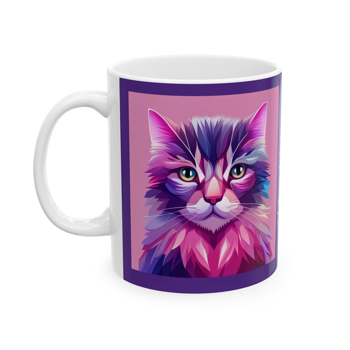 Plum Crazy Cat Lady Ceramic Mug 11oz