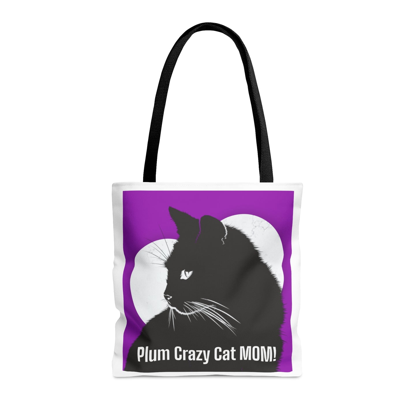 Plum Crazy CAT MOM! Tote Bag (AOP)