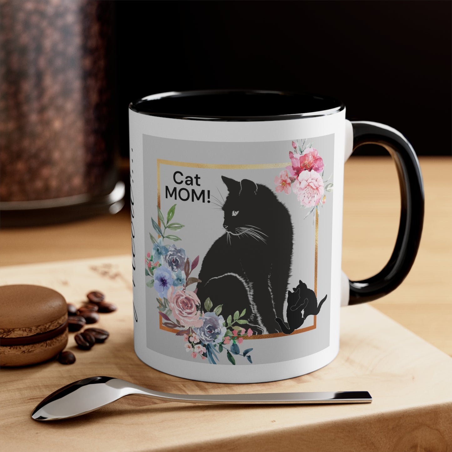 CAT MOM Meow Accent Coffee Mug, 11oz