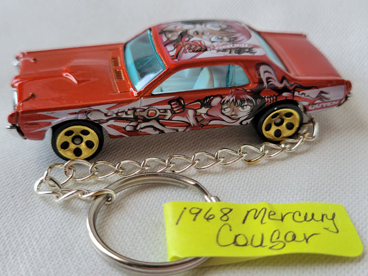 Diecast Car Keychain 1968 Mercury Cougar ANIME 1/64