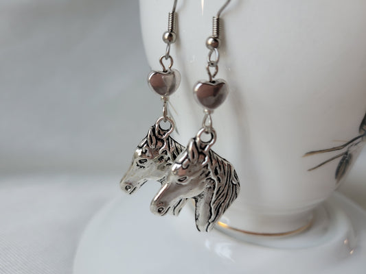 Horse Earrings I LOVE MY HORSE Dangle Drop Earrings