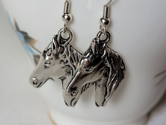 Horse Earrings Horse Head Dangle Drop Earrings