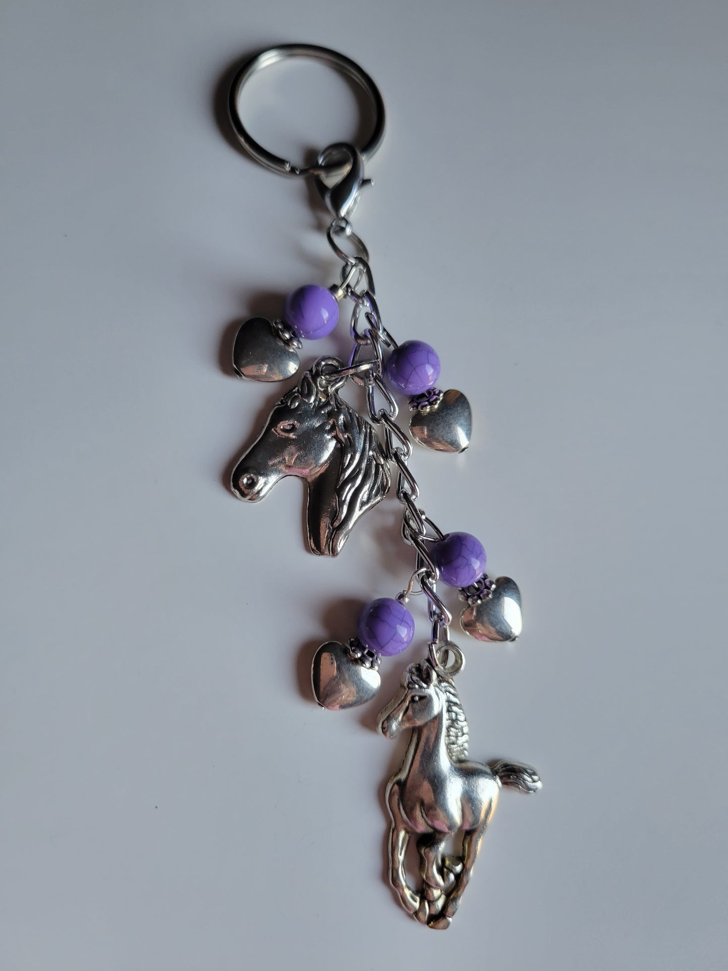 Horse Key Chain/Zipper Pull/Purse Decor (Purple)