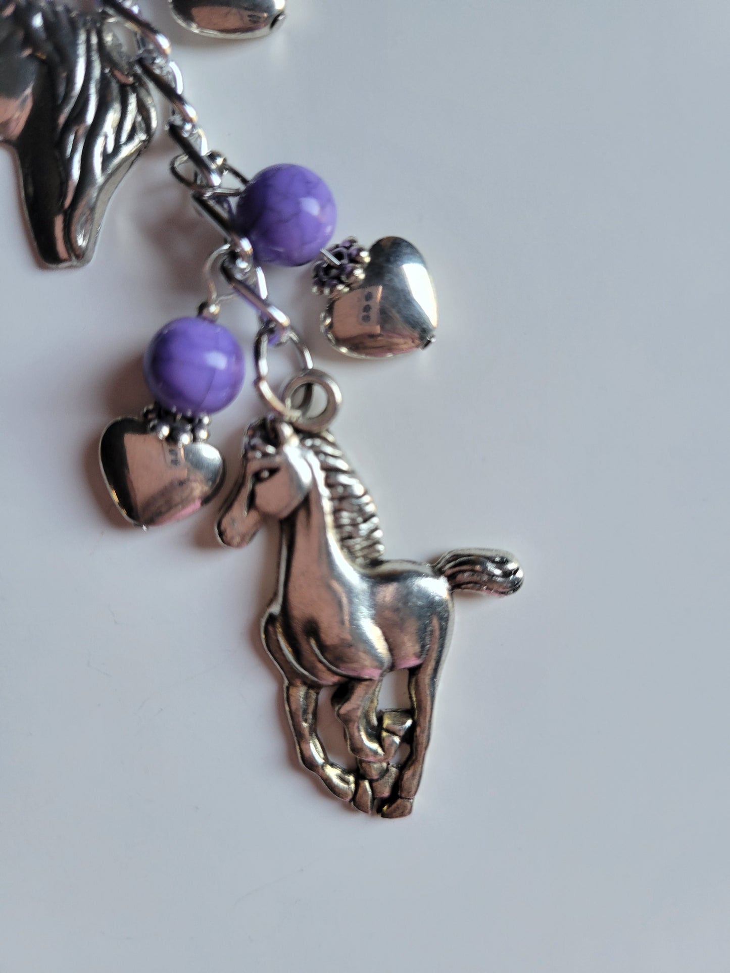 Horse Key Chain/Zipper Pull/Purse Decor (Purple)