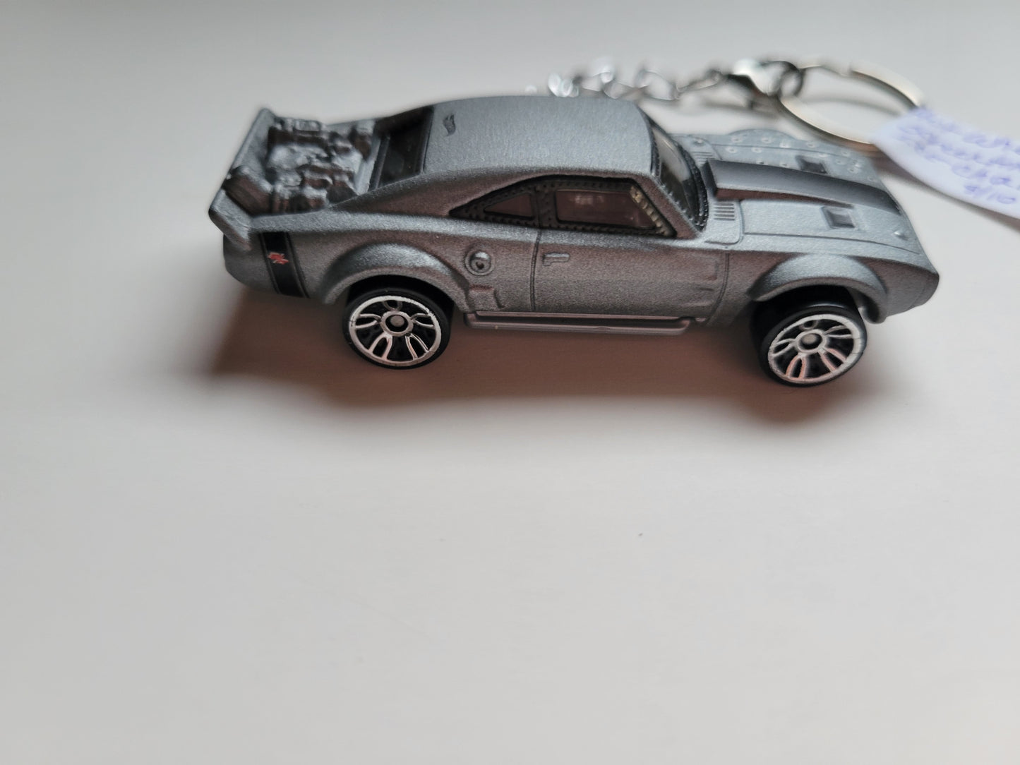 Diecast Car Keychain Hot Wheels Screentime ICE CHARGER (Gray)