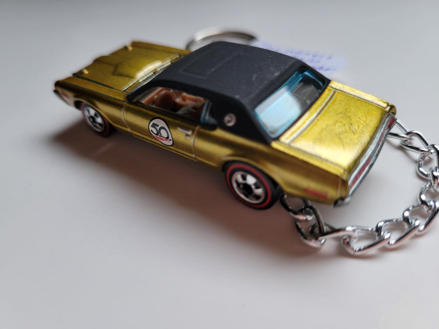 Diecast Car Keychain Hot Wheels 50th Anniv. 68 COUGAR (Gold)