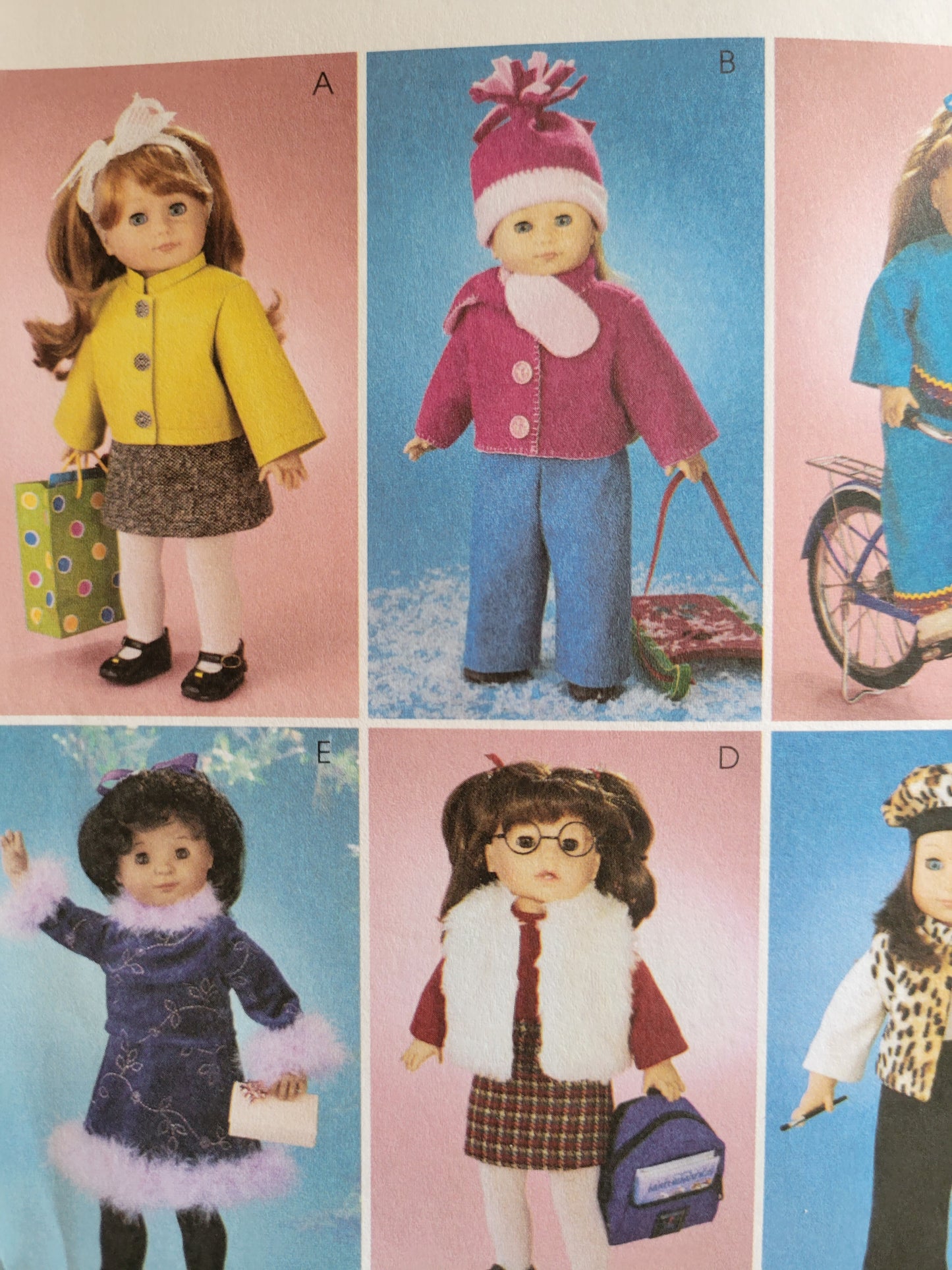 McCalls #3474 18" Doll Sewing Pattern Skirt, Vest, Pants, Jacket