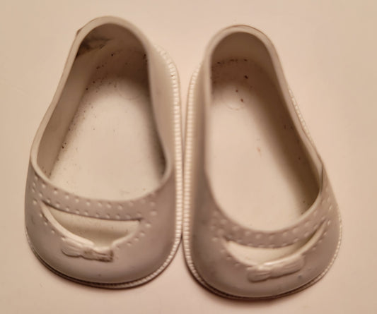 Doll Shoes Fit 10" Anne Estelle Dolls White Rubber Slip Ons