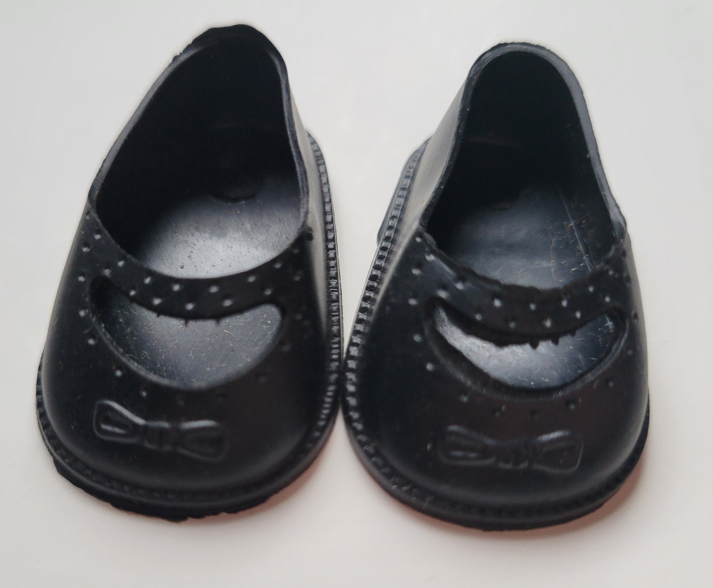 Doll Shoes Fit 10" Anne Estelle Dolls Black  Rubber Slip Ons