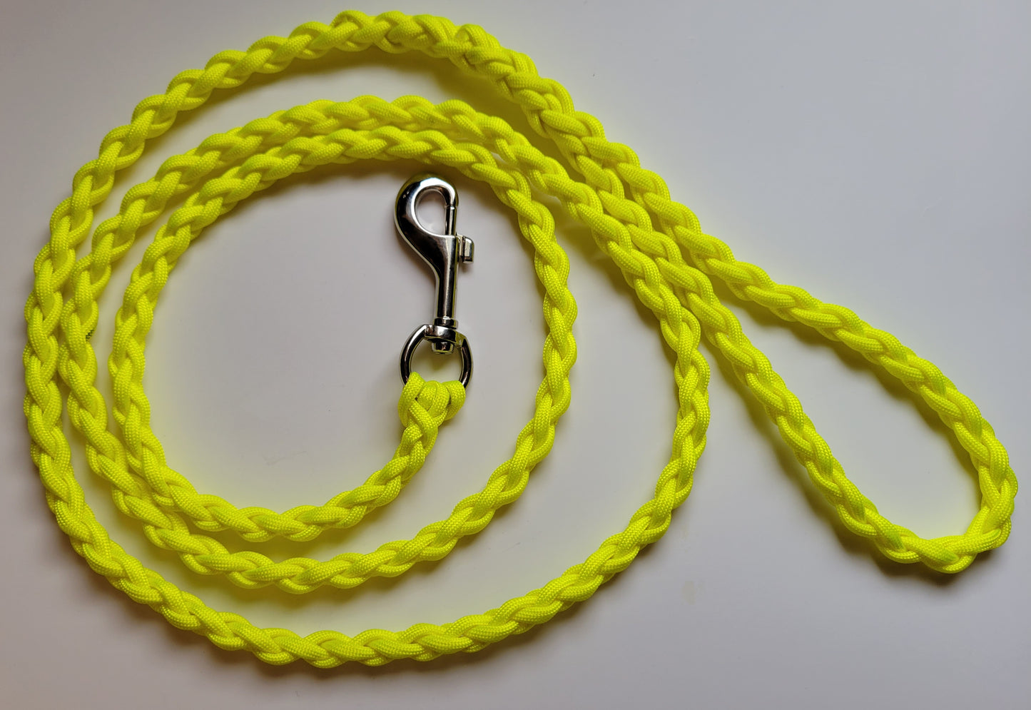 Paracord Braided Dog Leash Lead 6ft (Yellow) Med or Lg Dog Training Walking