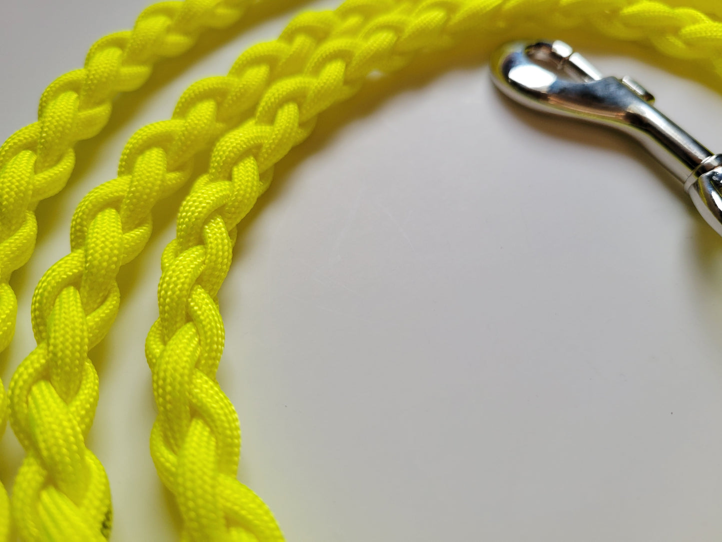 Paracord Braided Dog Leash Lead 6ft (Yellow) Med or Lg Dog Training Walking