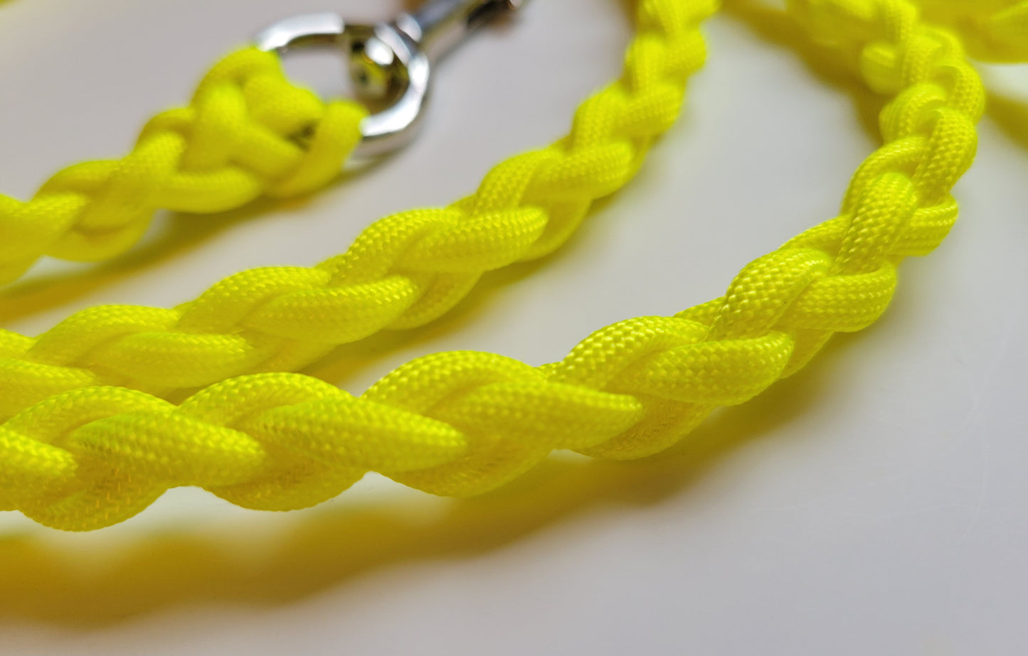 Paracord Braided Dog Leash Lead 6ft (Yellow) Med or Lg Dog Training Walking