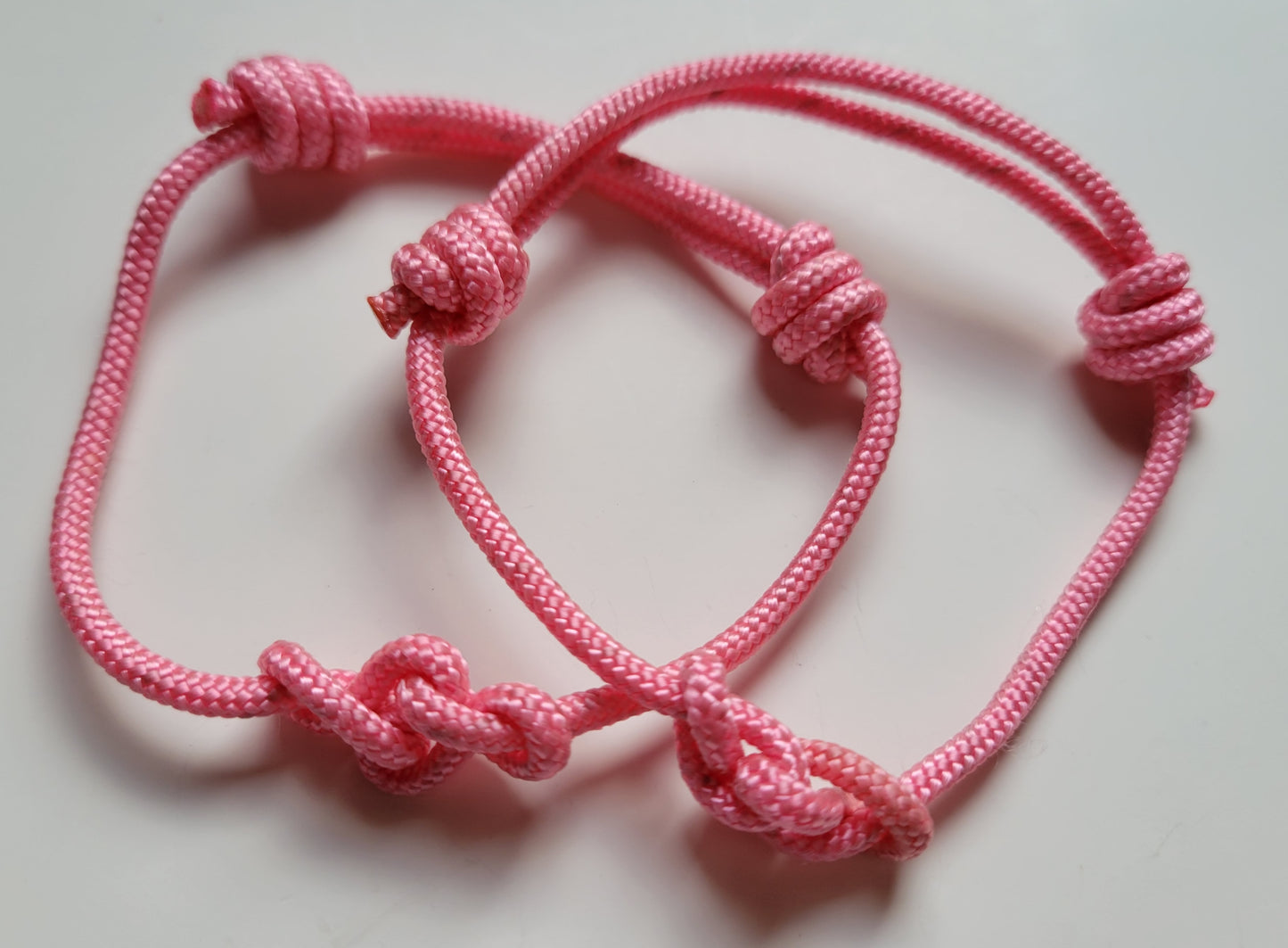 Best Friends Eternity Knot Matching Set Paracord Friendship Bracelets (Pink)