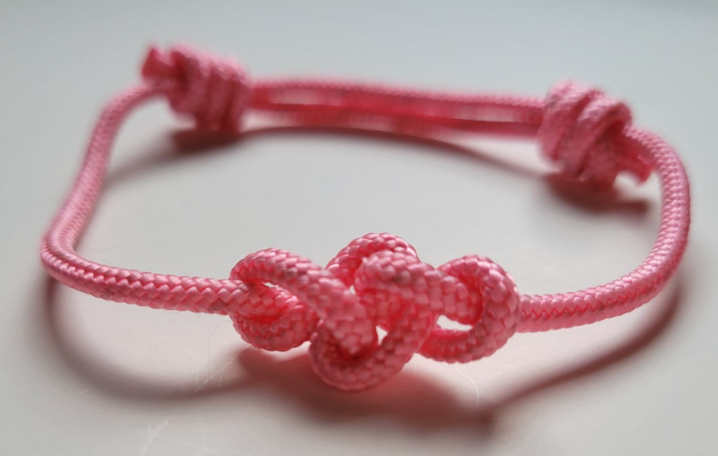 Best Friends Eternity Knot Matching Set Paracord Friendship Bracelets (Pink)