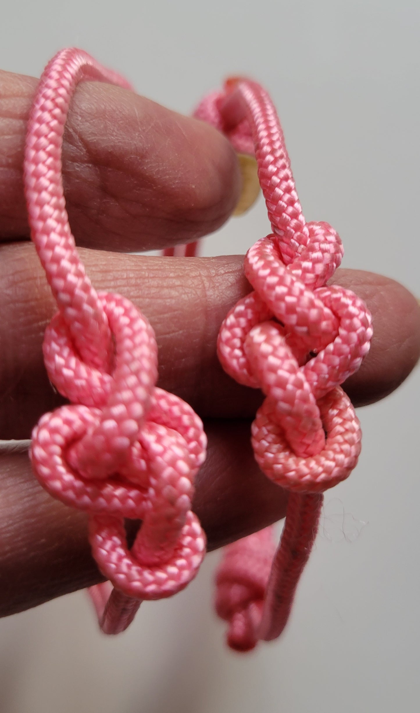 Best Friends Eternity Knot Matching Set Paracord Friendship Bracelets (Pink)