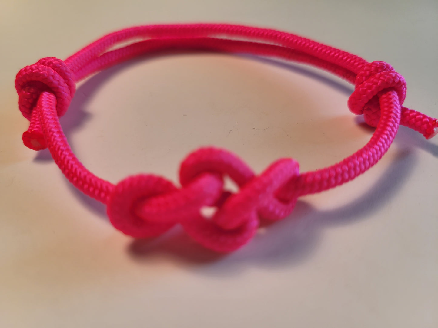 Best Friends Eternity Knot Matching Set Paracord Friendship Bracelets (Hot Pink)