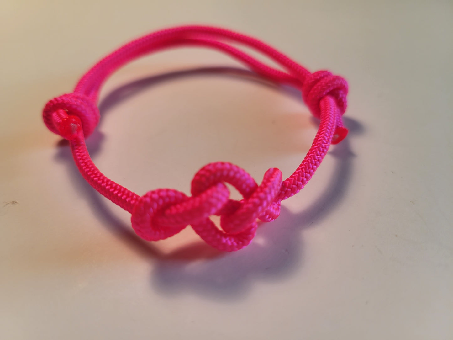 Best Friends Eternity Knot Matching Set Paracord Friendship Bracelets (Hot Pink)