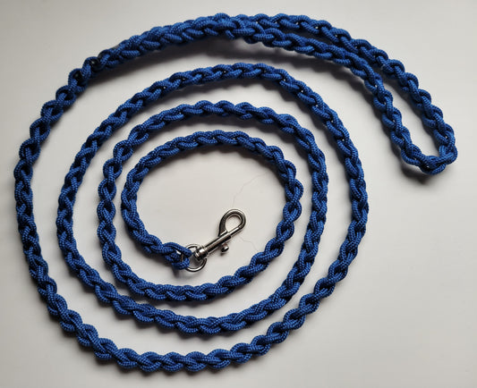 Paracord Braided Leash Lead 6 ft (Royal Blue) Puppy Cat Sm to Med Dog Training Walking