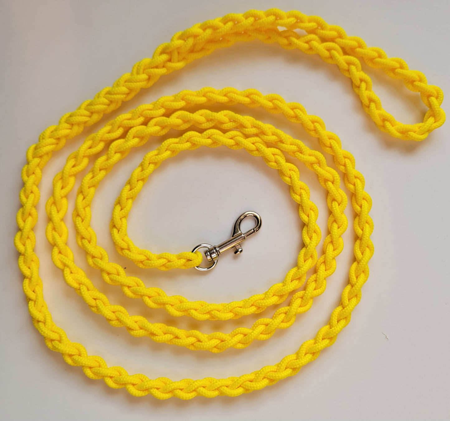 Paracord Braided Leash Lead 6 ft (Yellow) Puppy Cat Sm to Med Dog Walking Training