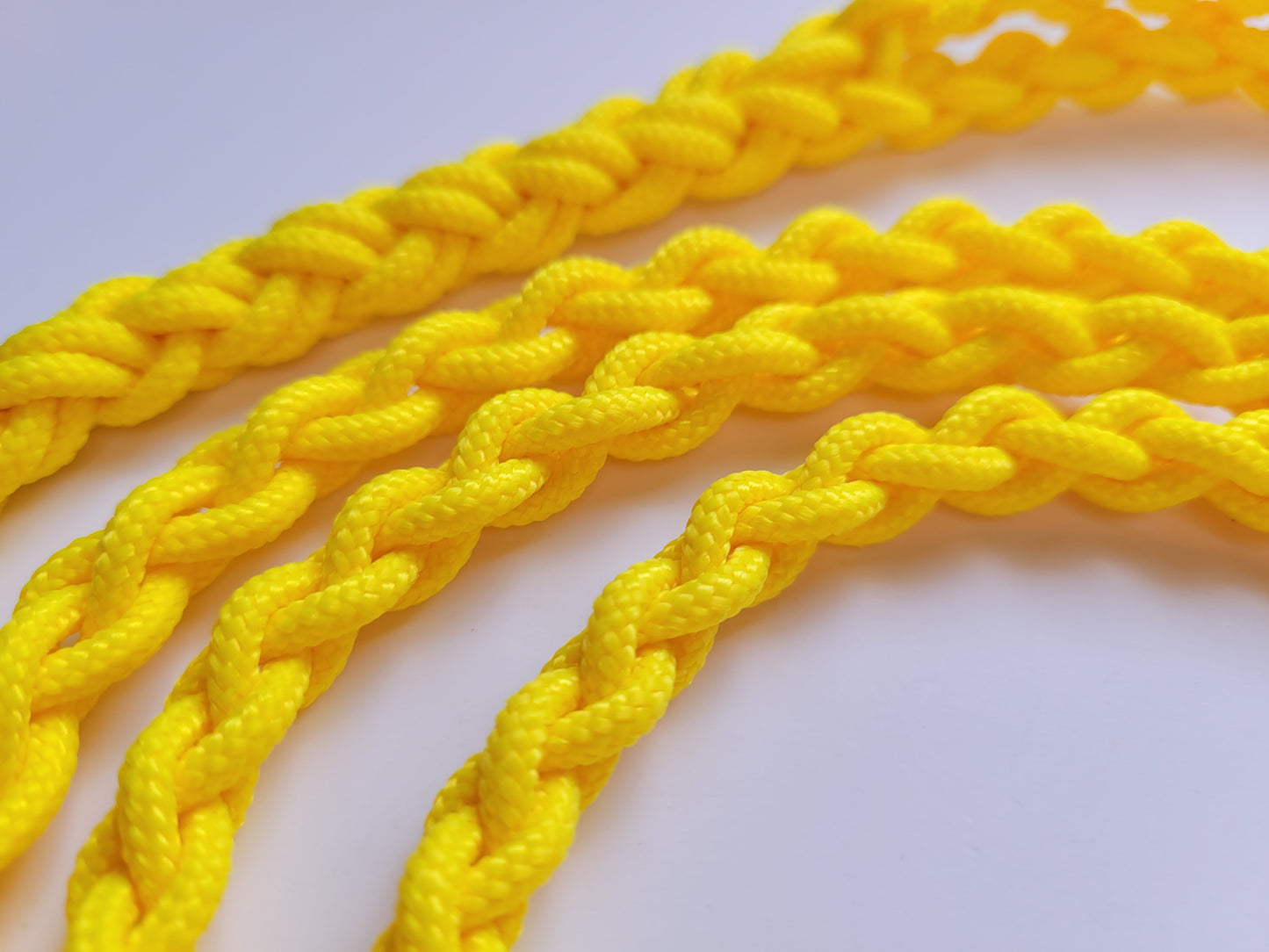 Paracord Braided Leash Lead 6 ft (Yellow) Puppy Cat Sm to Med Dog Walking Training