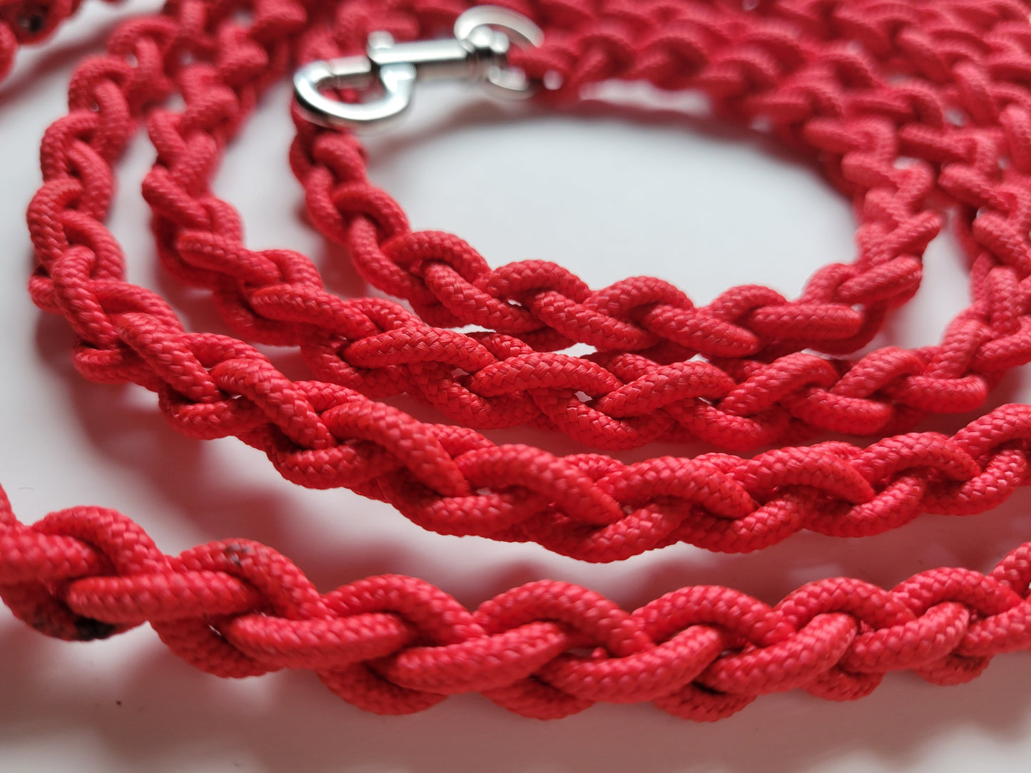 Paracord Braided Leash Lead 6 ft (Red) Puppy Cat Sm to Med Dog Training Walking