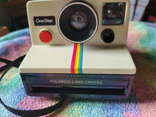 Polaroid ONE STEP Land Camera Estate Find Rainbow Stripe Vintage