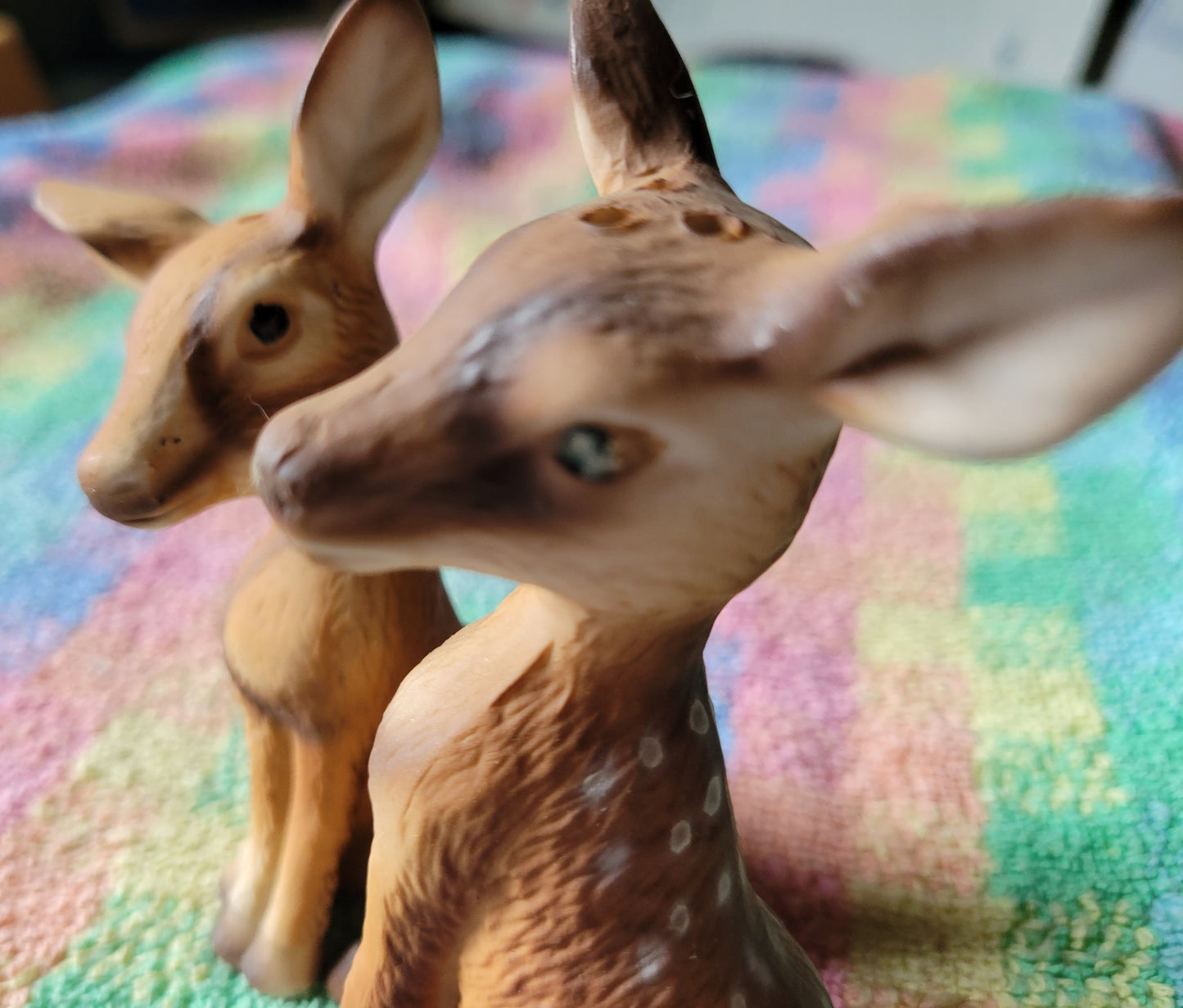 Vintage Baby Deer Sitting Spotted Fawn Salt & Pepper Shakers