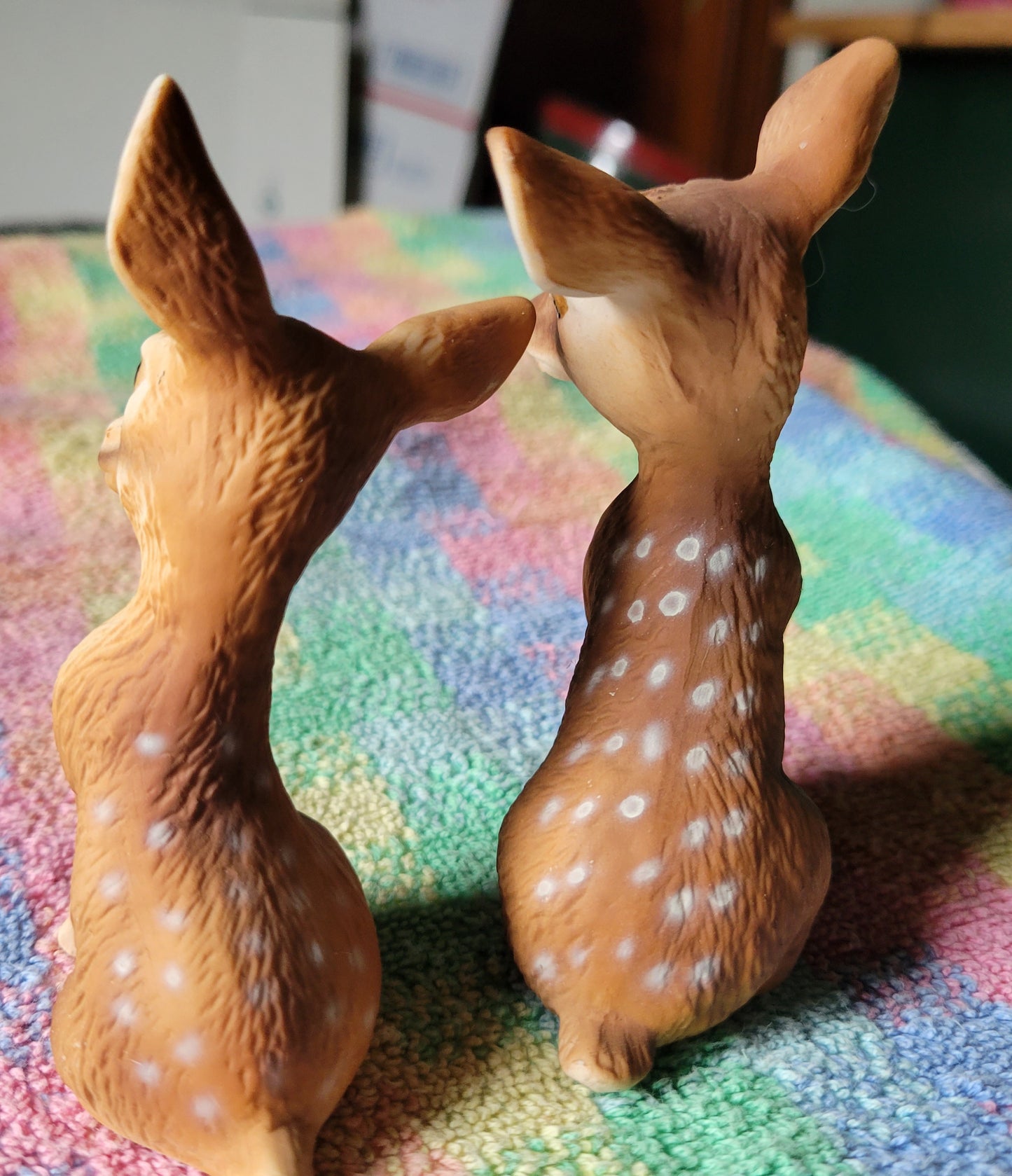 Vintage Baby Deer Sitting Spotted Fawn Salt & Pepper Shakers