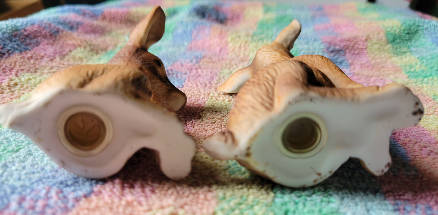 Vintage Baby Deer Sitting Spotted Fawn Salt & Pepper Shakers