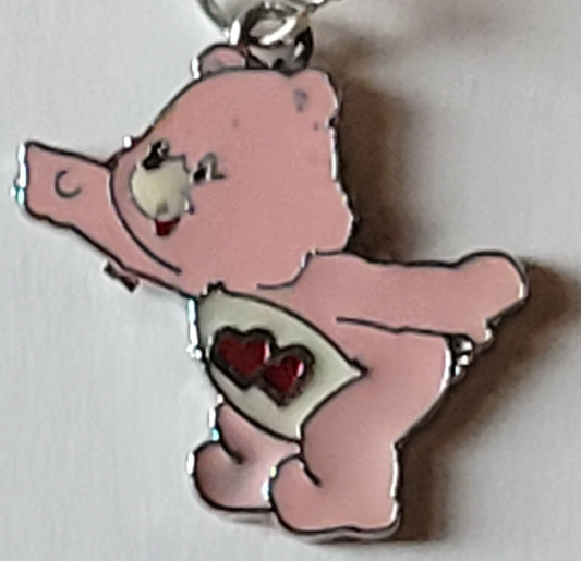 Care Bear Hearts Love Bear Charm Pendant Necklaces With 18" Chain