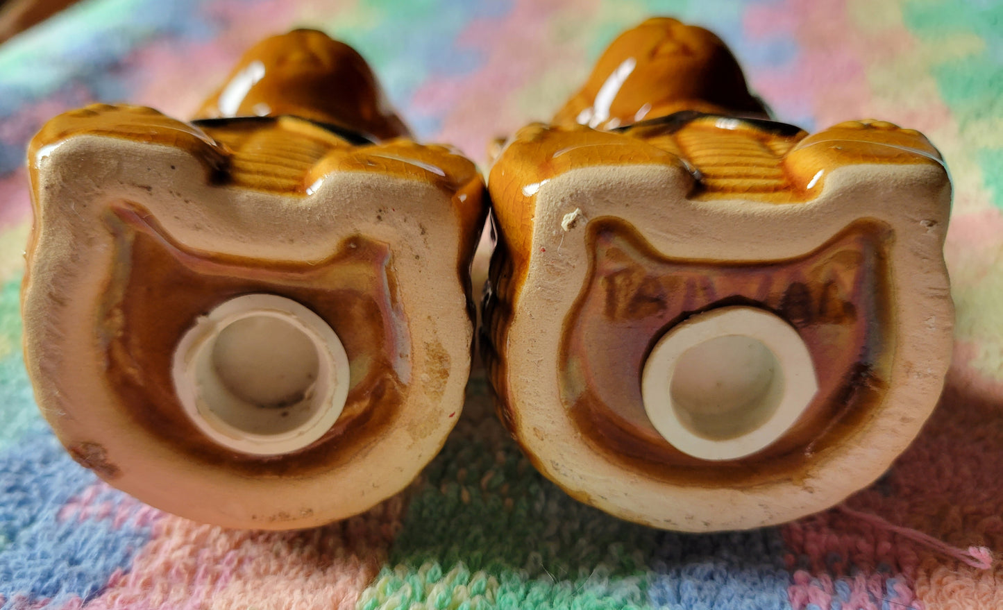 BEARS With BOWS  Salt Pepper Shakers Set Vintage Taiwan So Cute!