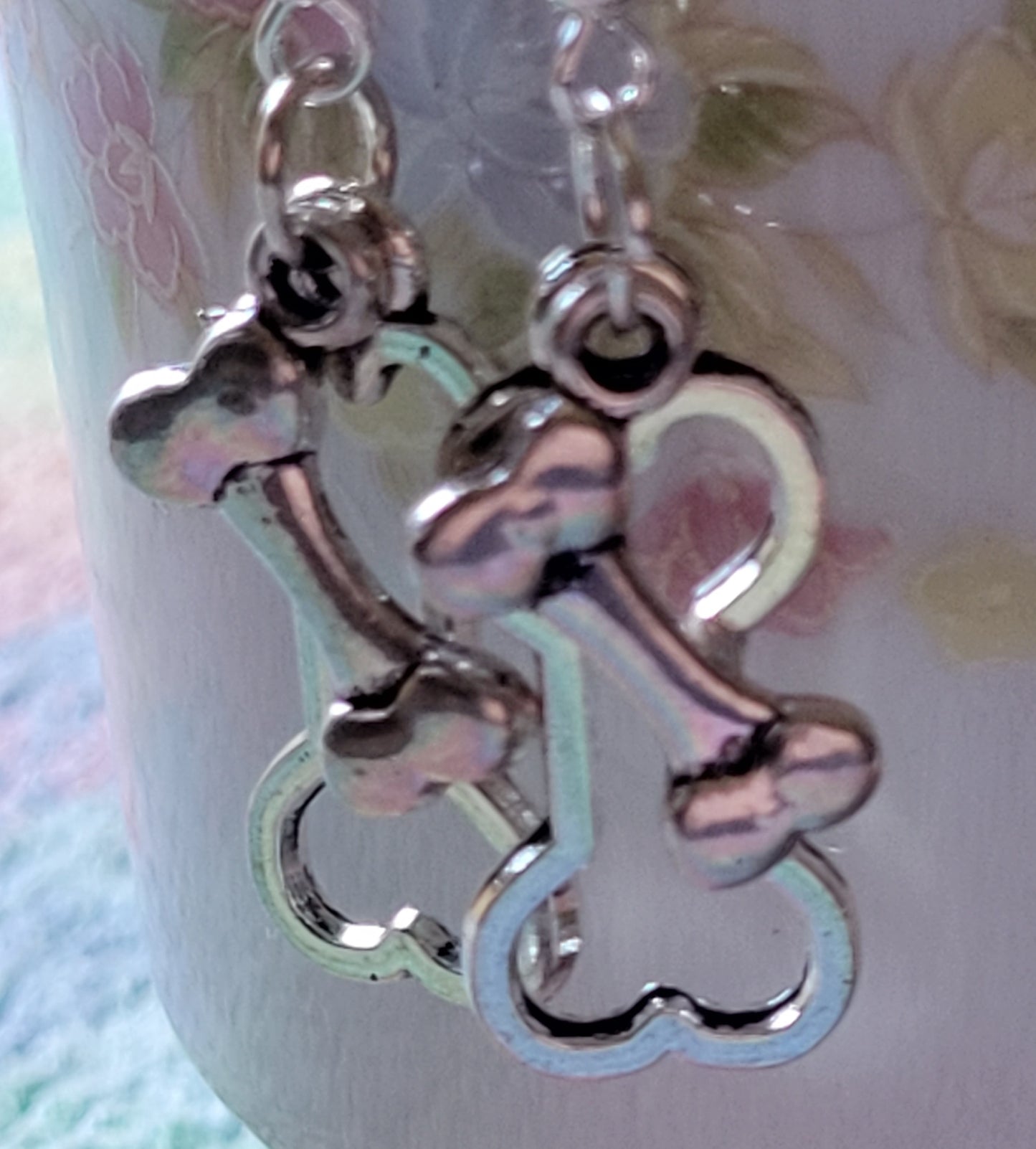 Dog Bone Earrings Cut Out Style Dangle Drop Fashion Earrings
