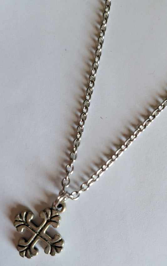 New 18 Inch Doll Silvertone CROSS NECKLACE Doll Accessory