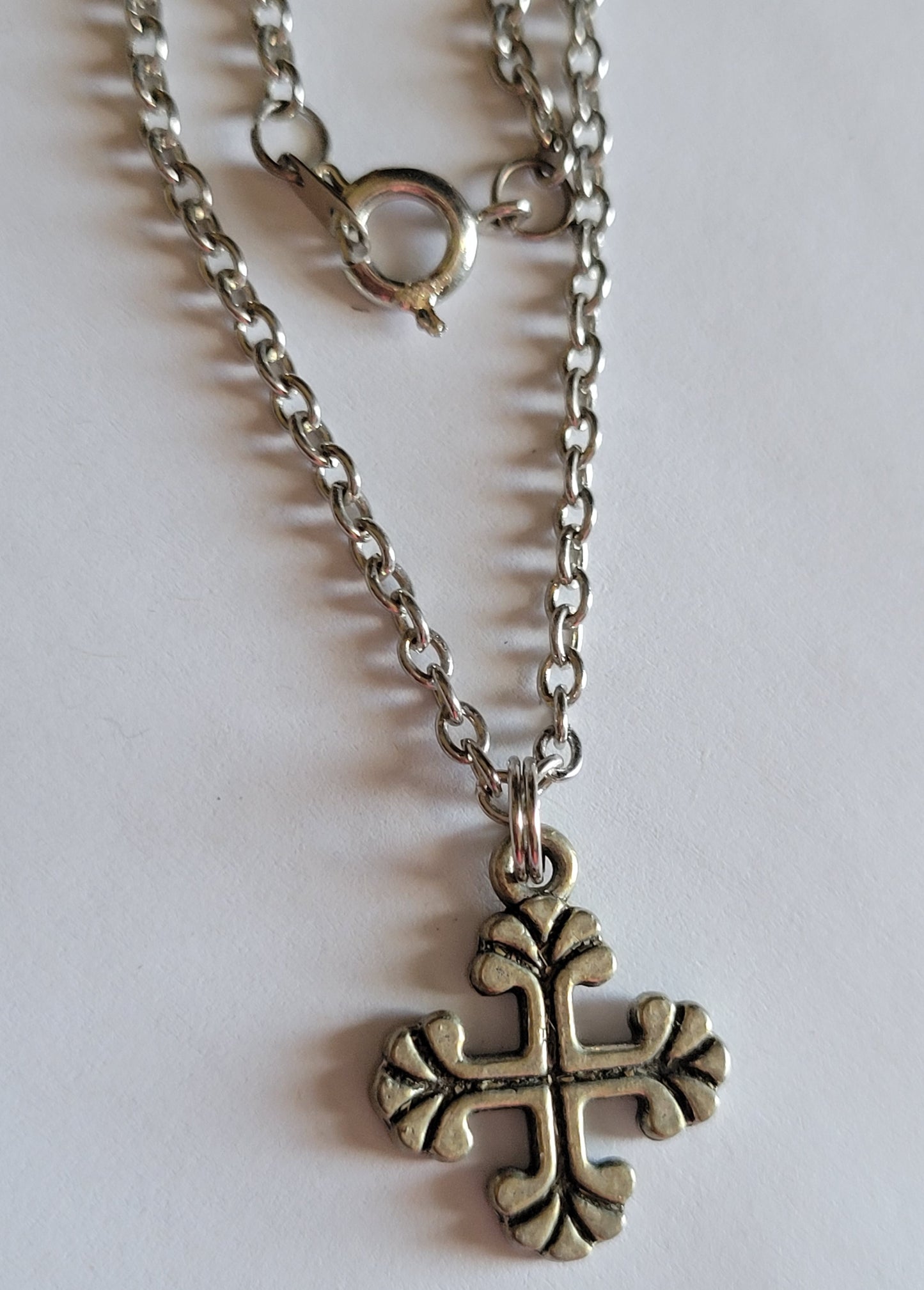 New 18 Inch Doll Silvertone CROSS NECKLACE Doll Accessory