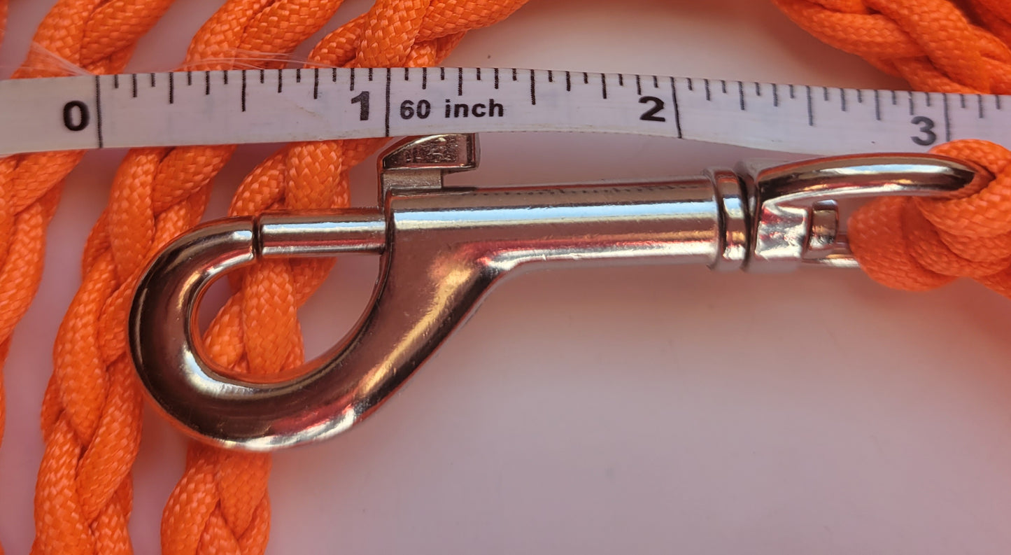 Paracord Braided Dog Leash Lead 6 ft (Bright ORANGE) MED or LG Dog Lead Train Walk