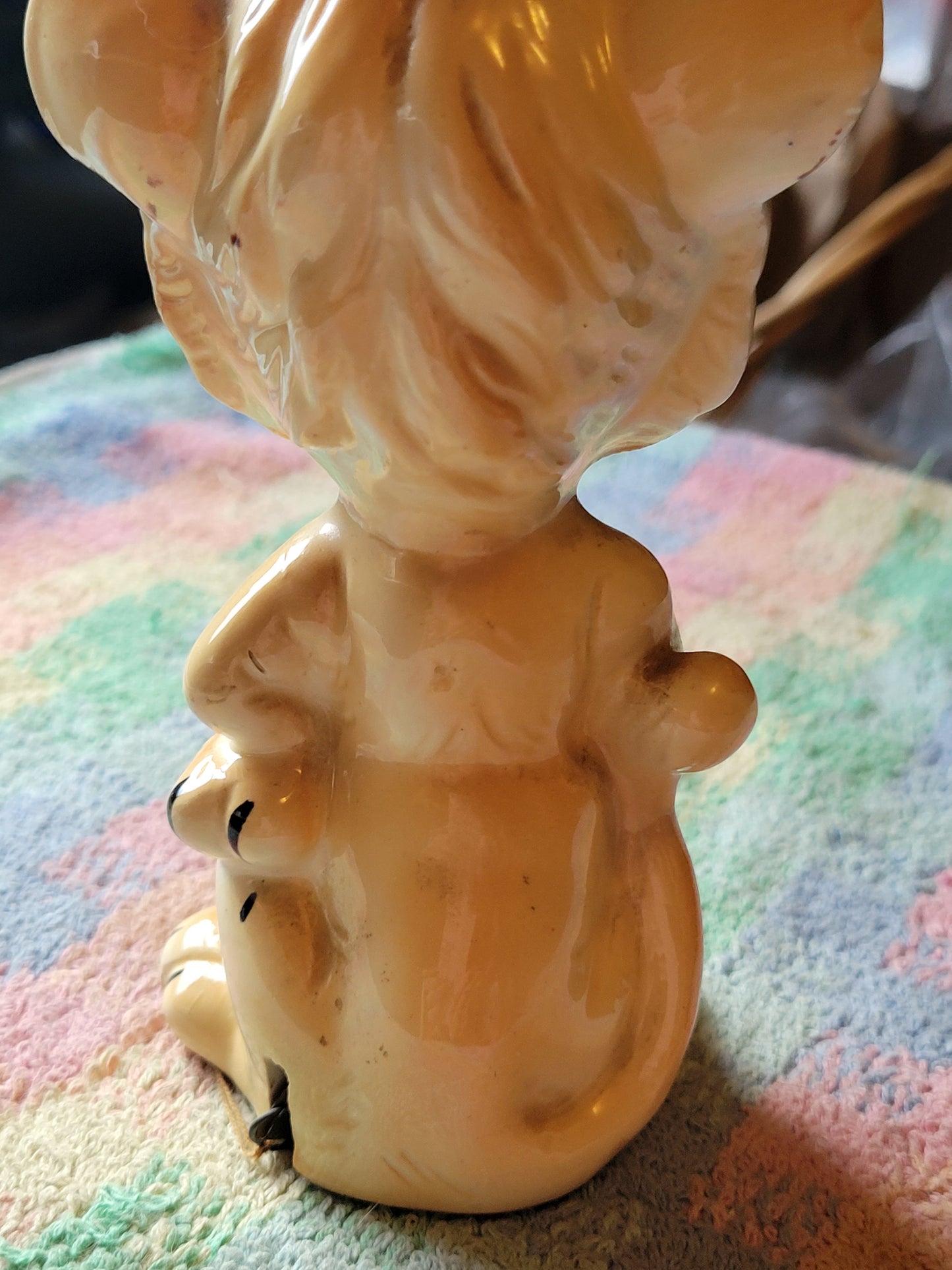 Vintage Proud Lion Pincushion Tape Measure 1950s Sewing Japan By Davar Originals