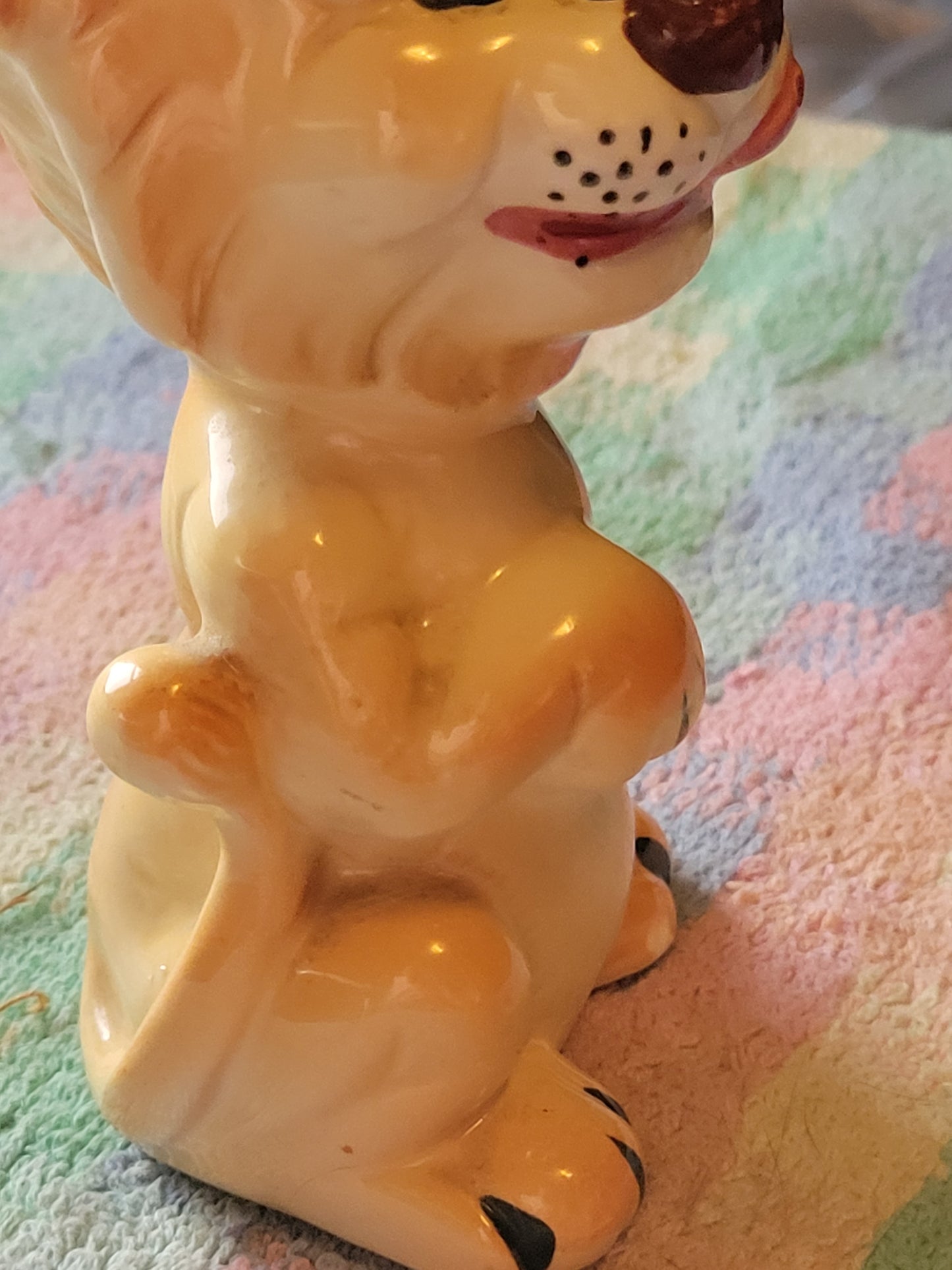 Vintage Proud Lion Pincushion Tape Measure 1950s Sewing Japan By Davar Originals