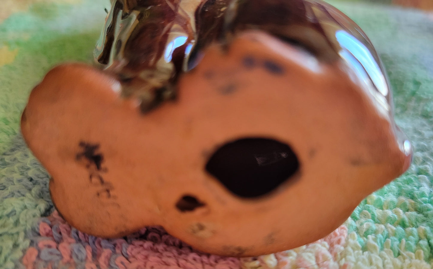 Three Little Pigs Knick knacks  Vintage 1950s Japan Brown Glaze Drip Redware