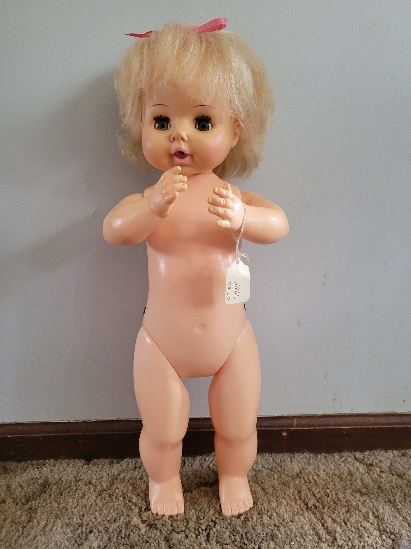Thirstee Walker Doll 21 inch Horsman 1969 Doll Very Pretty