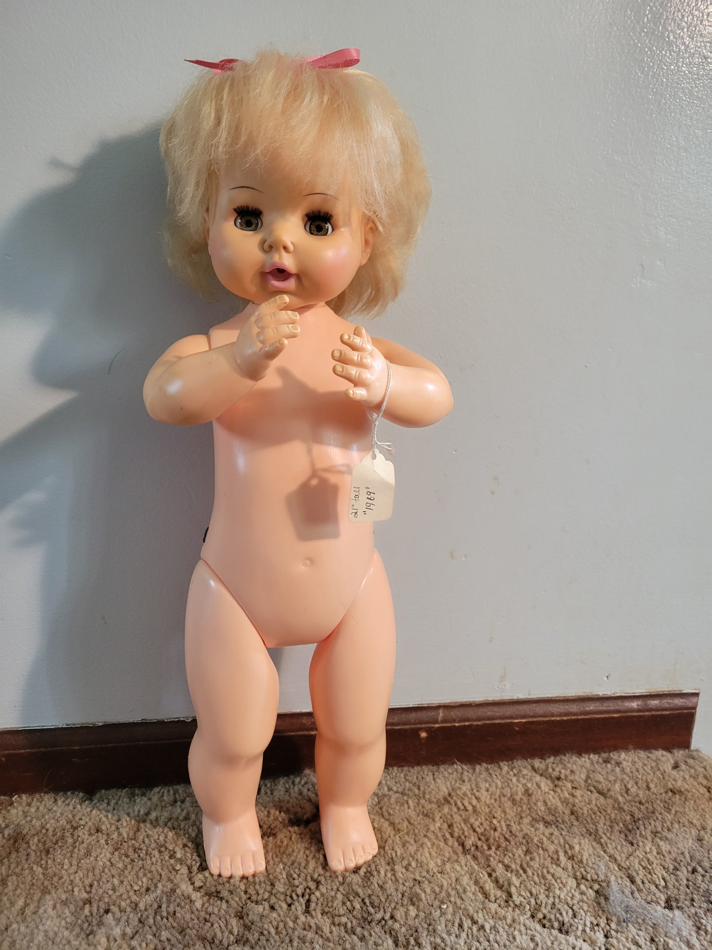 Thirstee Walker Doll 21 inch Horsman 1969 Doll Very Pretty