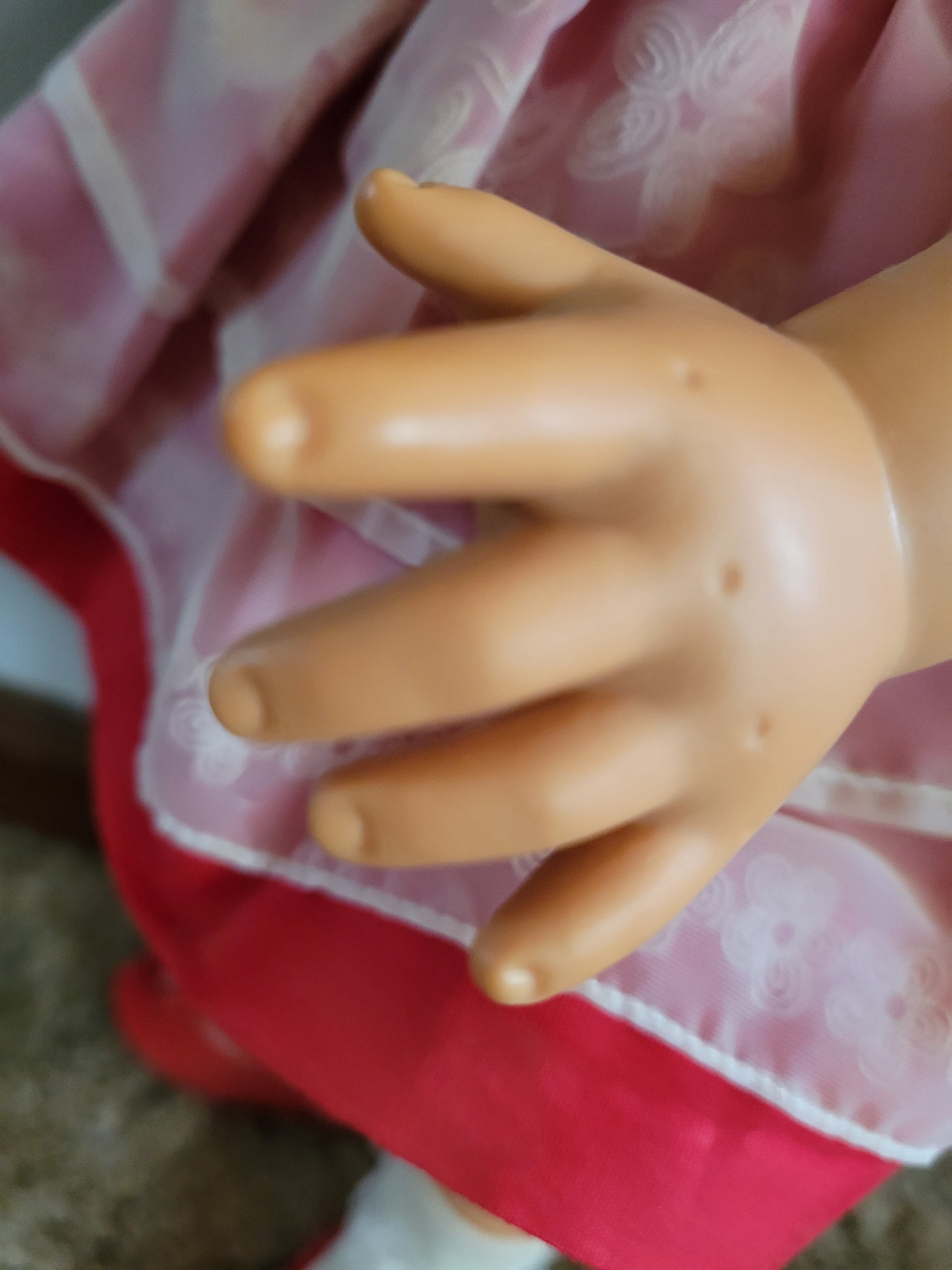 Mattel Chatty Cathy Doll 1998 Reproduction Red Dress Amber Eyes TALKS!