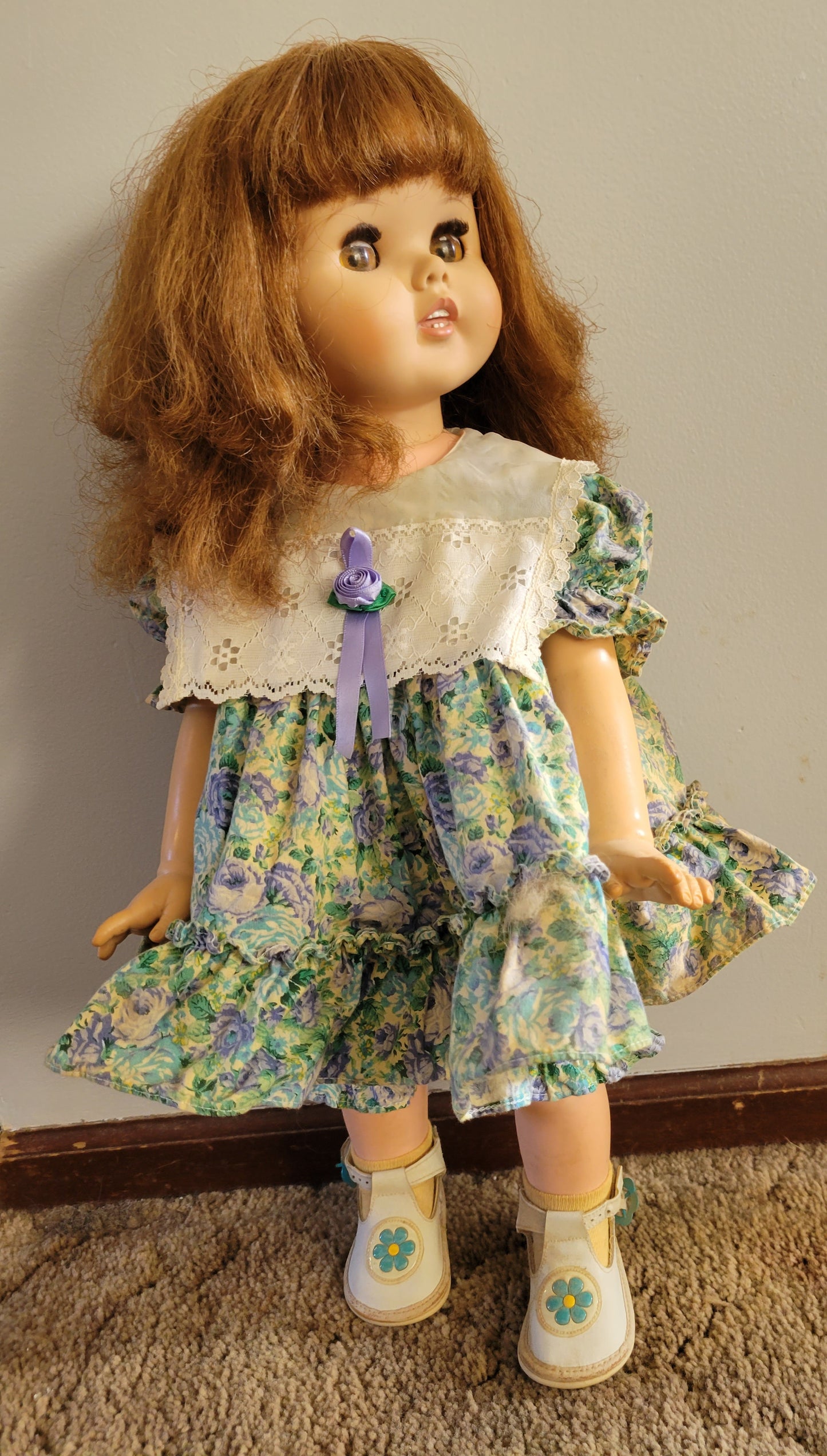 American Character TOODLES DOLL Vintage Red Head Very Nice! 24 Inch Tall