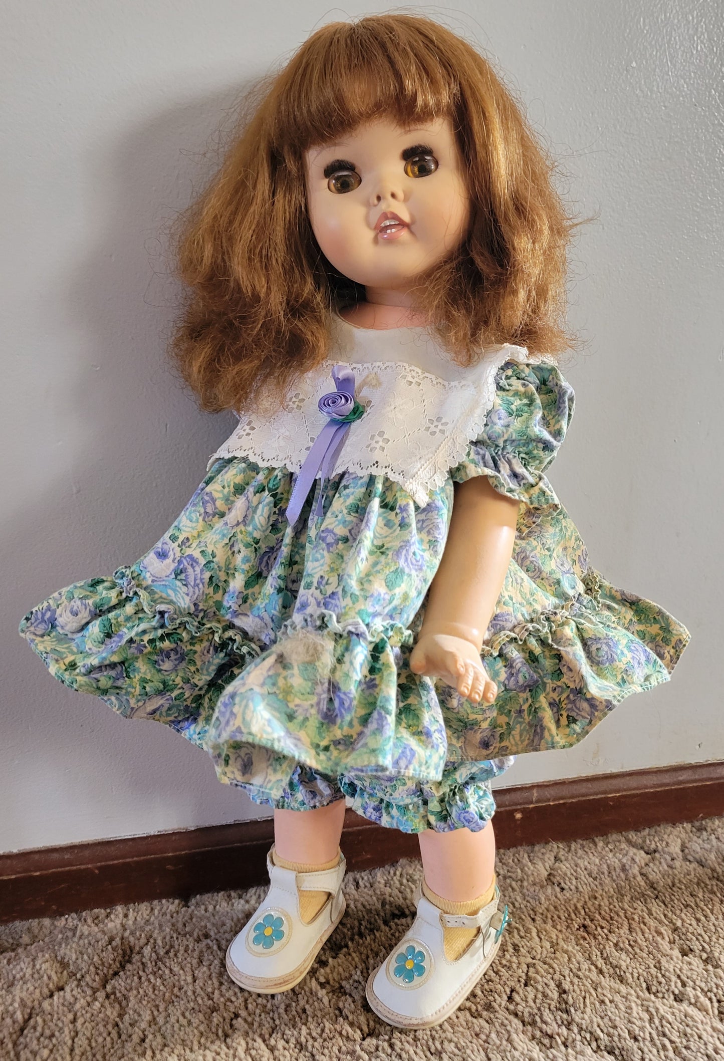 American Character TOODLES DOLL Vintage Red Head Very Nice! 24 Inch Tall