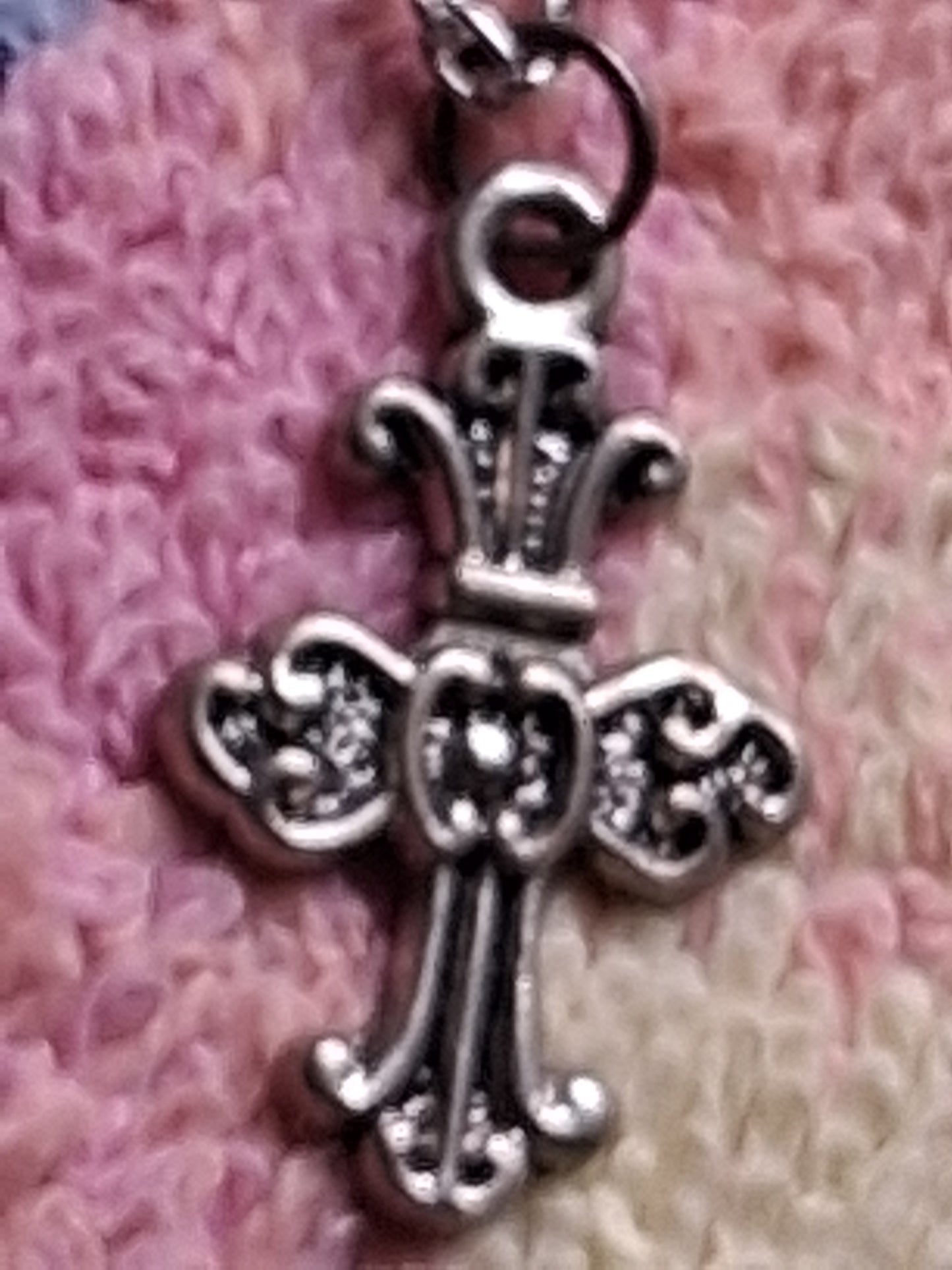 New 18 Inch Doll Decorative Silver  CROSS NECKLACE Doll Accessory