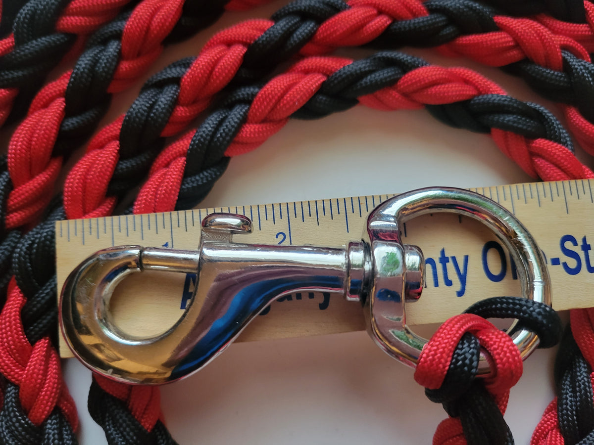 New HORSE LEAD ROPE Handmade Paracord RED/BLACK
