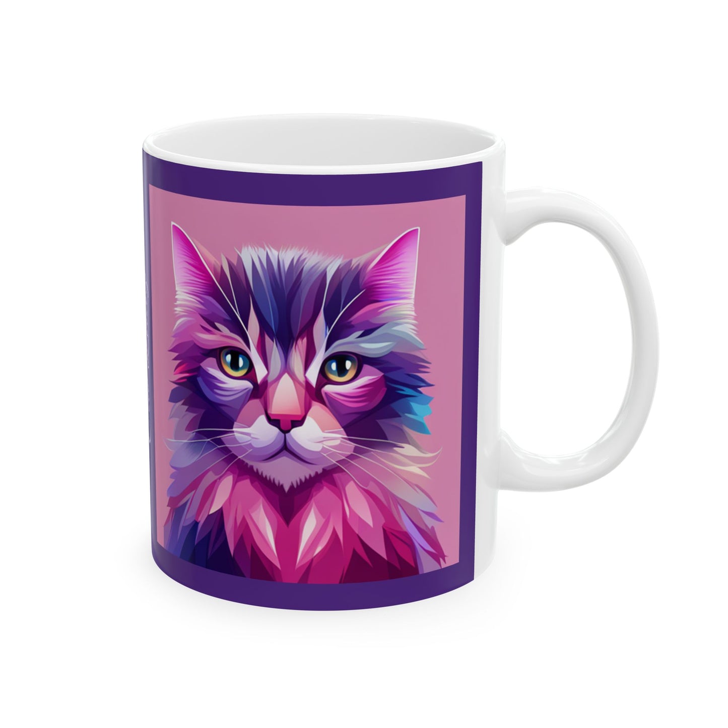 Plum Crazy Cat Lady Ceramic Mug 11oz