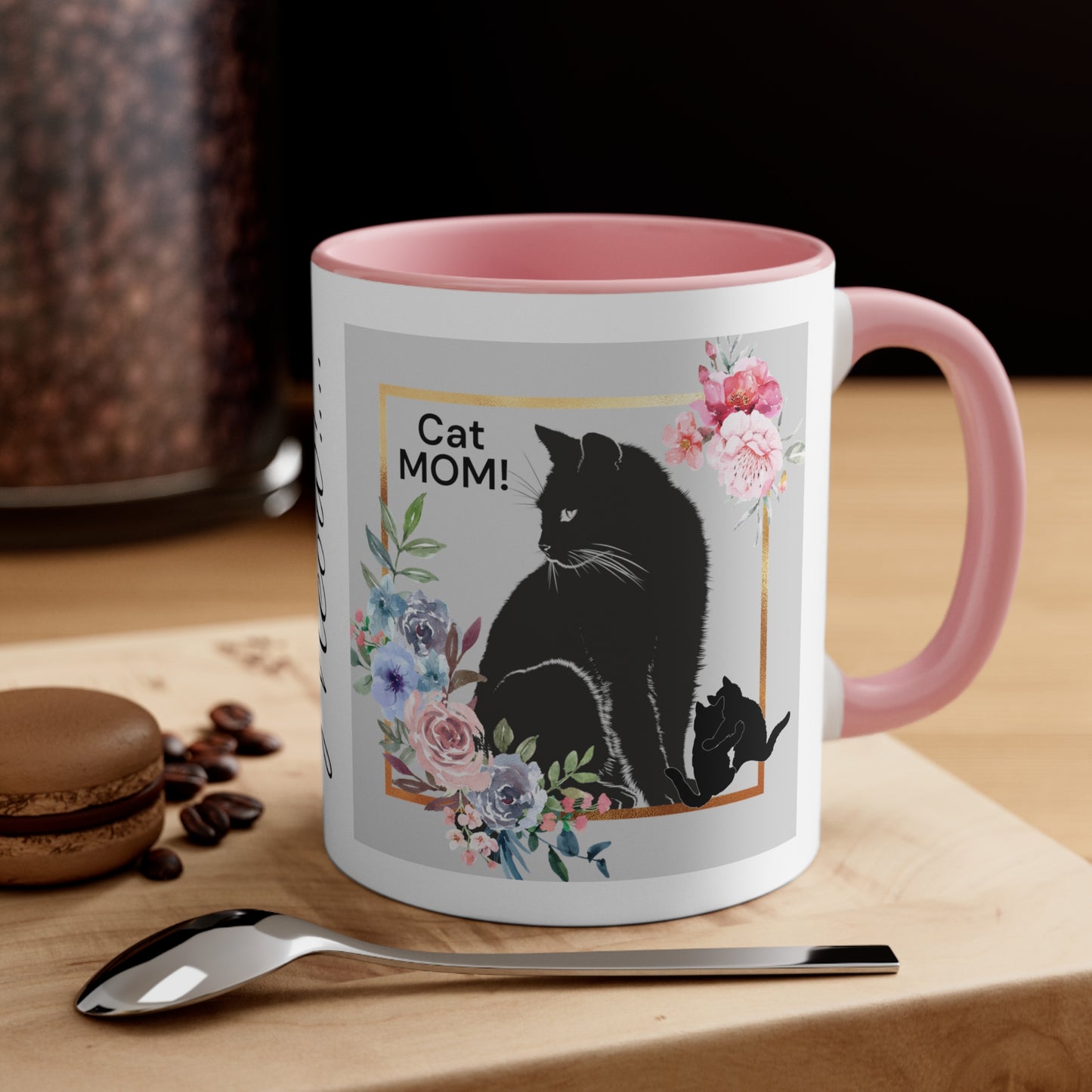 CAT MOM Meow Accent Coffee Mug, 11oz