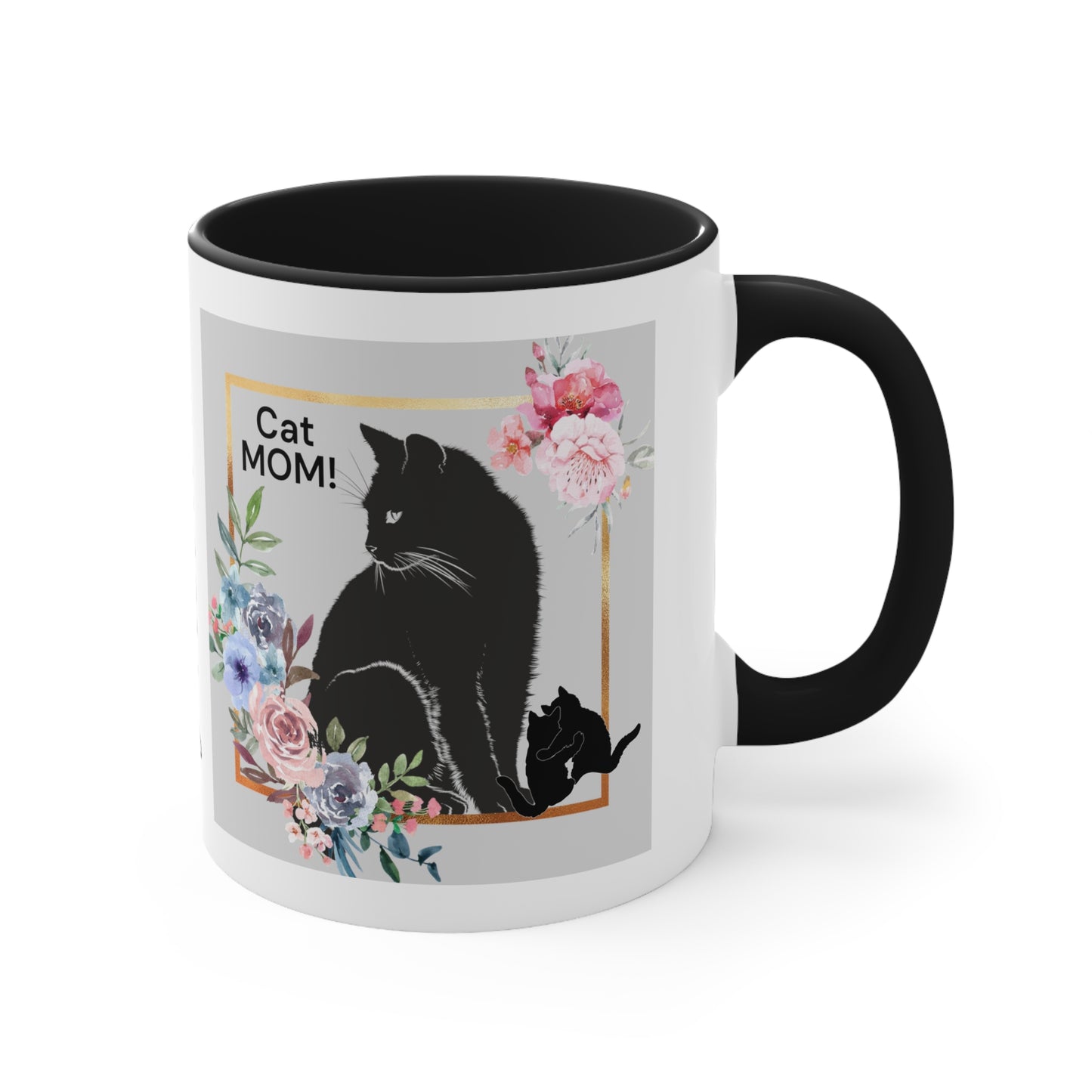 CAT MOM Meow Accent Coffee Mug, 11oz