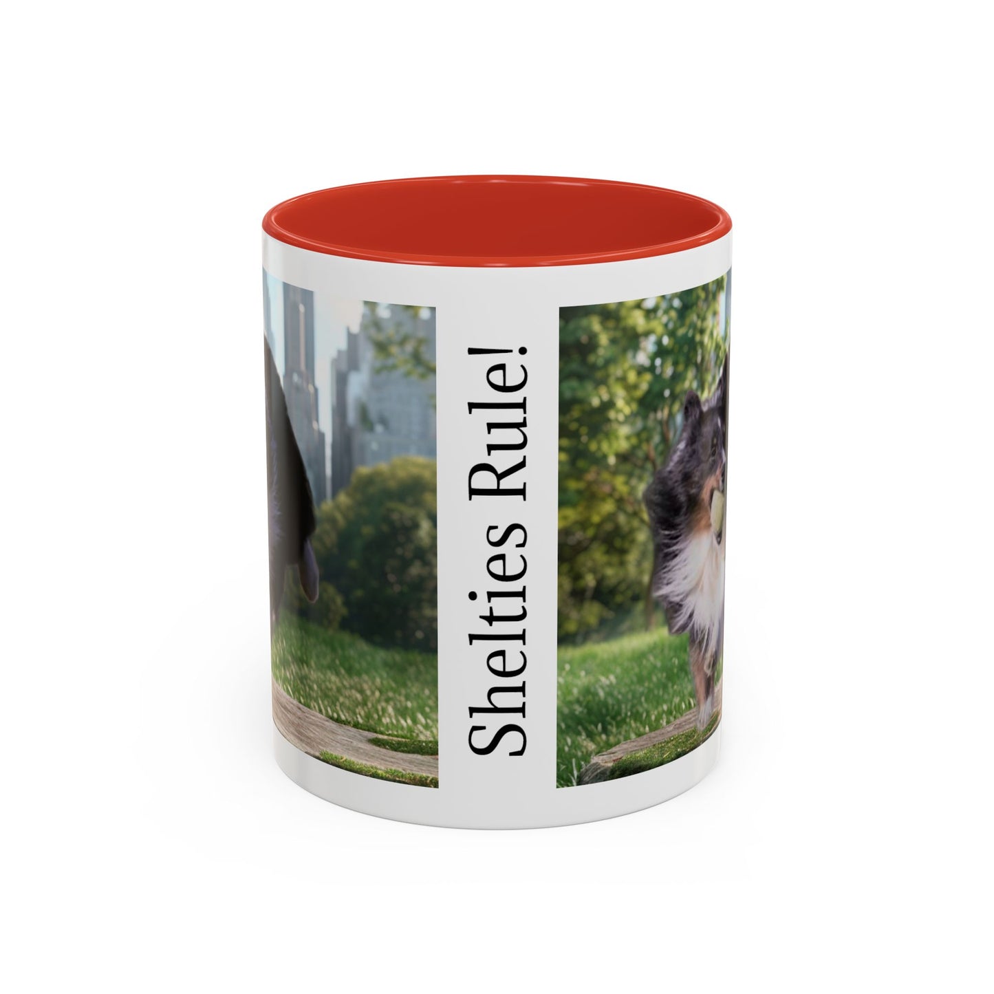 Shelties Rule! Tri Color Sheltie Coffee Mug (11oz)